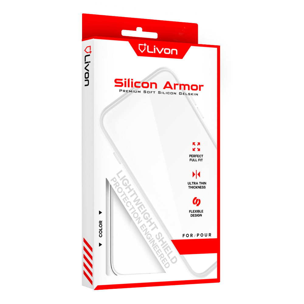 Livon  Apple iPhone 12 Pro Max Silicon Armor  - Clear