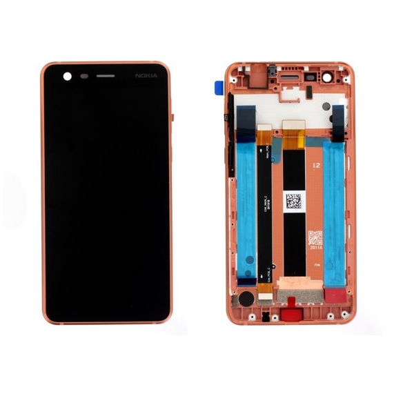 Nokia 2 (TA-1035) LCD Display + Touchscreen + Frame 20E1MMW0001 - Copper