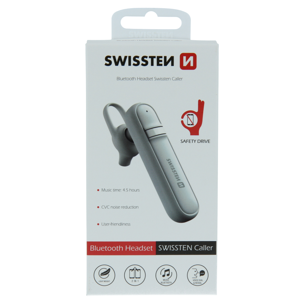 Swissten Caller Bluetooth Headset - 51104000 - White