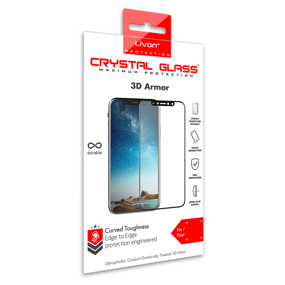 Livon  Samsung SM-A730F Galaxy A8 Plus 2018 Tempered Glass 3D Armor Gold