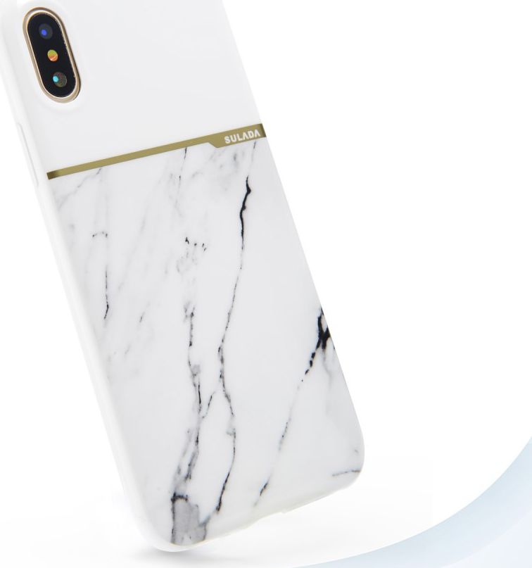 Apple iPhone 6G/iPhone 6S - Sulada Marble TPU Case - White 