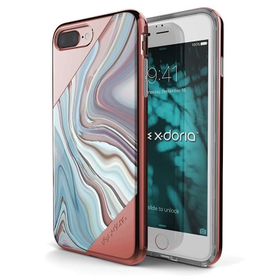 X-doria Apple iPhone 7 Plus/iPhone 8 Plus Hard Case Revel Lux - 3X184432A | 6950941456227 Rose Gold Swirls