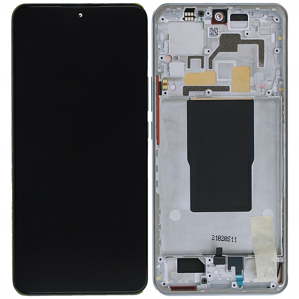 Xiaomi 12T Pro (22081212UG)/12T (22071212AG) LCD Display + Touchscreen + Frame - 560004L12U00 - Silver