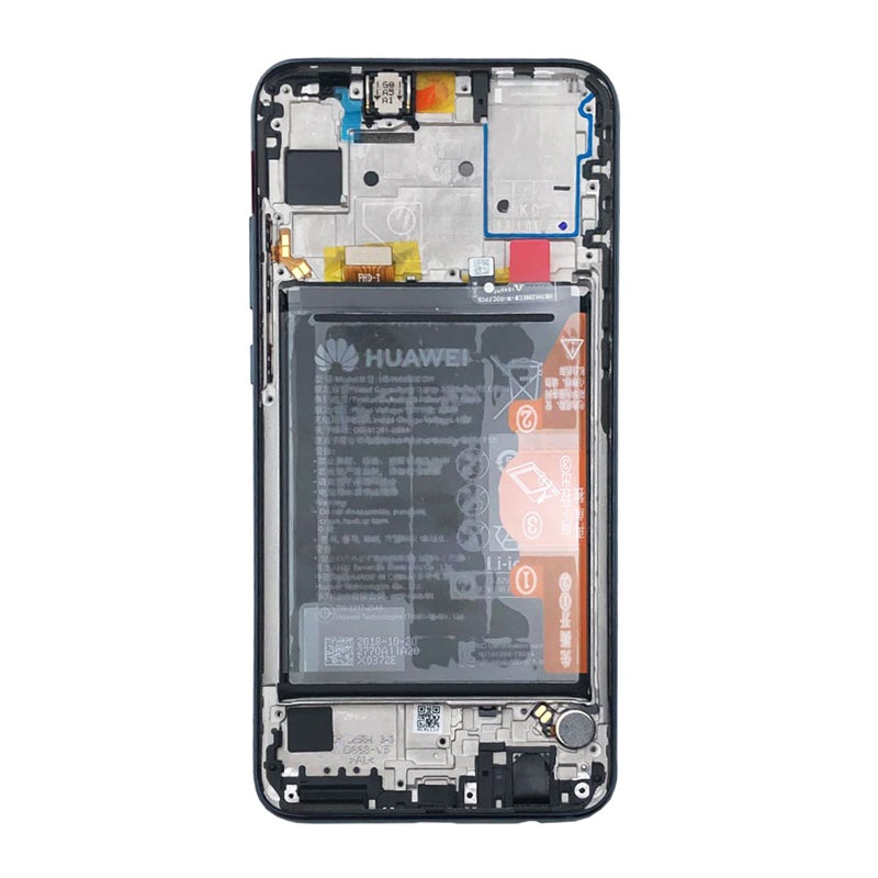 Huawei P Smart (2019) (POT-LX1)/P Smart+ (2019) (POT-LX1T) LCD Display + Touchscreen + Frame Incl. Battery and Parts 02352JEY;02352JFA;02352HTF Black