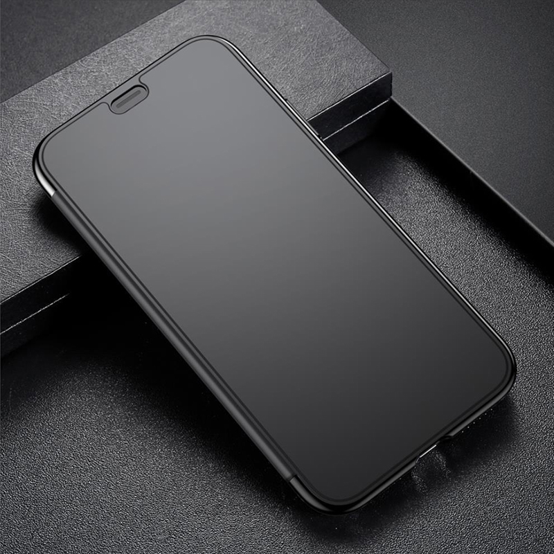 Baseus Apple iPhone X/iPhone XS Touchable Vieuw Hybrid Flip Cover - Black Matt 