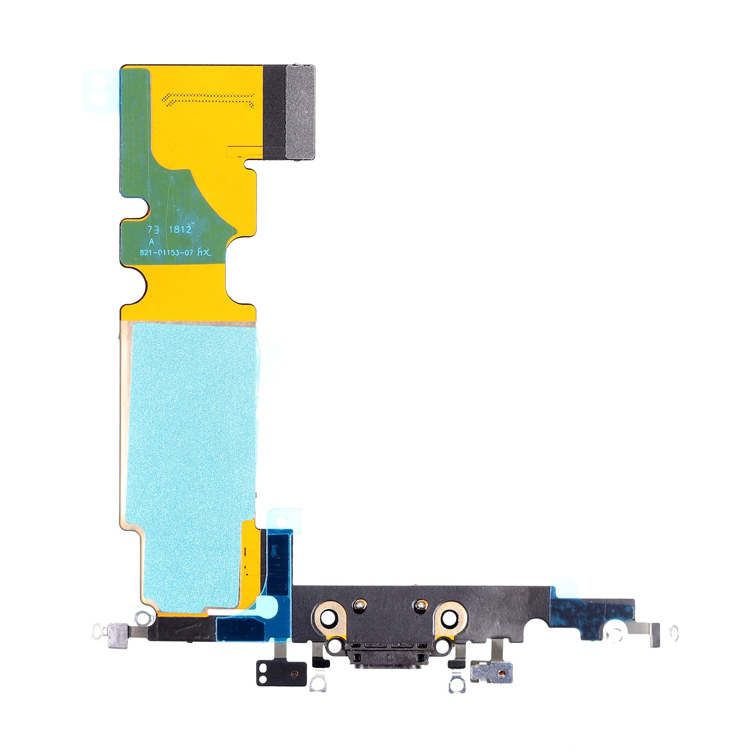 Apple iPhone 8 Plus Charge Connector Flex Cable With Home Button Return Solution Black