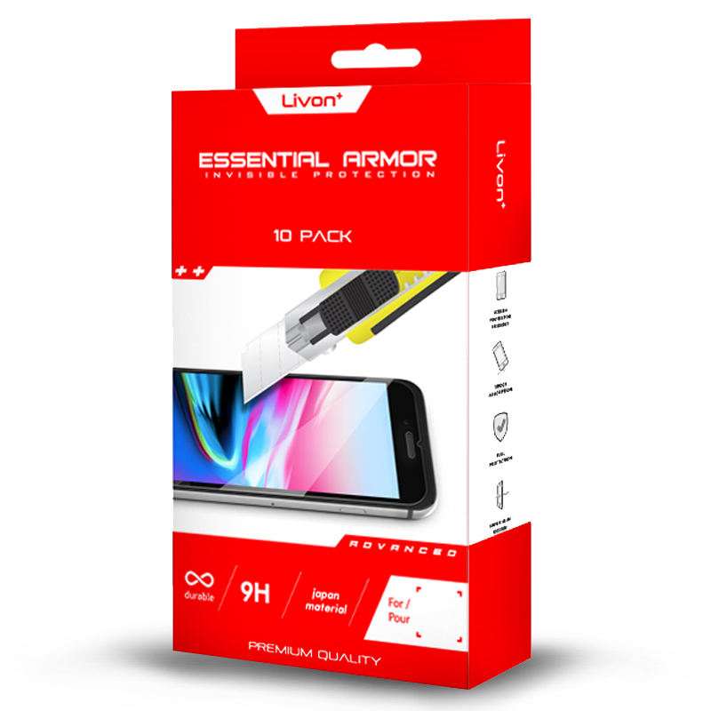 Livon  Samsung SM-A605F Galaxy A6+ (2018) Tempered Glass Bundle Pack 10 pieces 