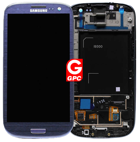 Samsung I9300 Galaxy S3 LCD Display + Touchscreen + Frame GH97-13630A Blue