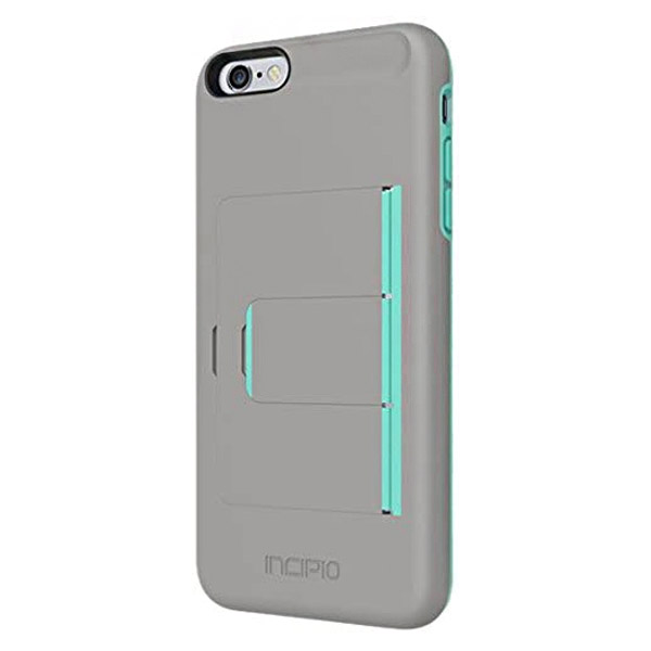  Incipio - iPhone 6 Plus/iPhone 6S Plus - Credit Card With Kick Stand Case - Gray