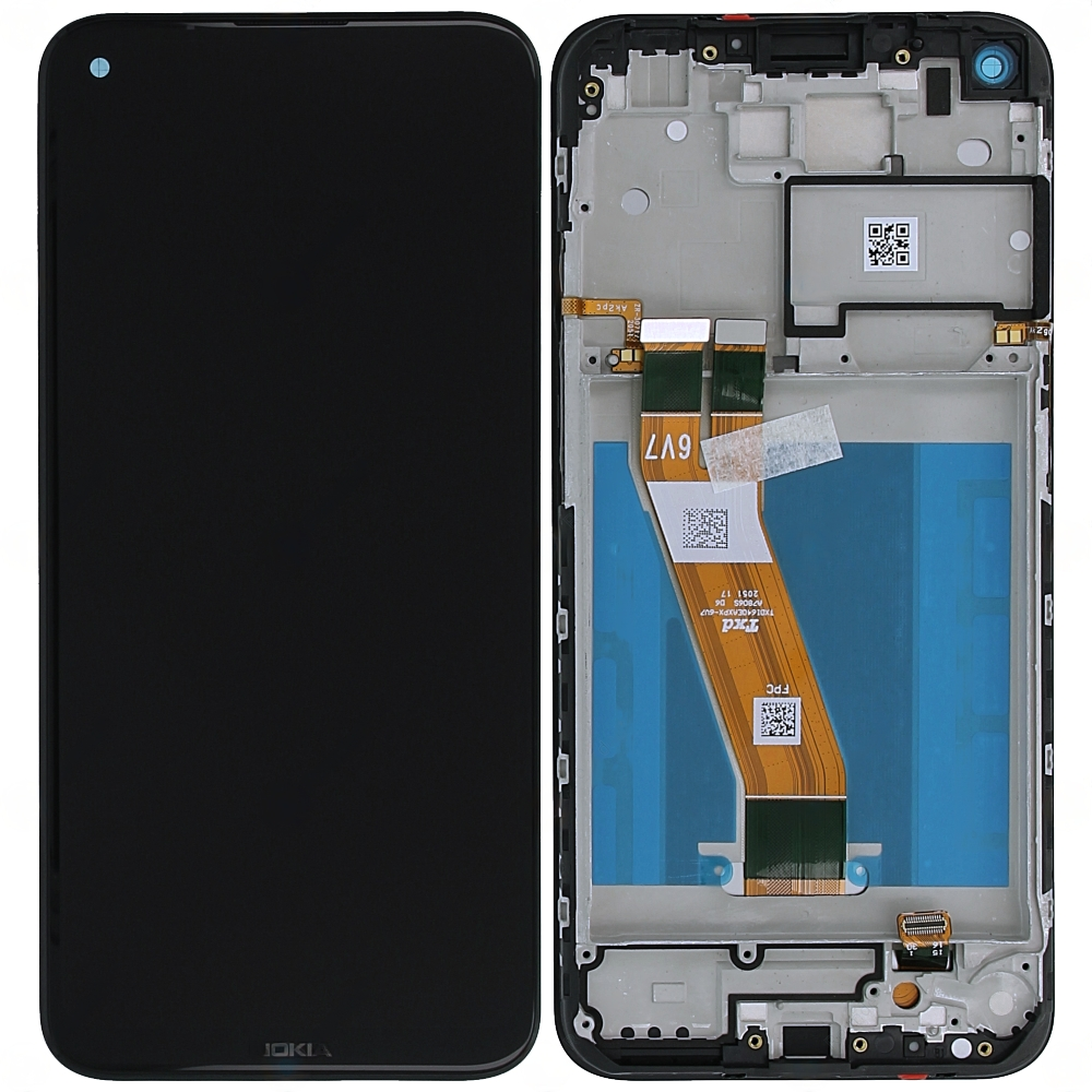 Nokia 5.4 (TA-1325, TA-1328, TA-1337) LCD Display + Touchscreen + Frame - HQ3160B767000 - Black