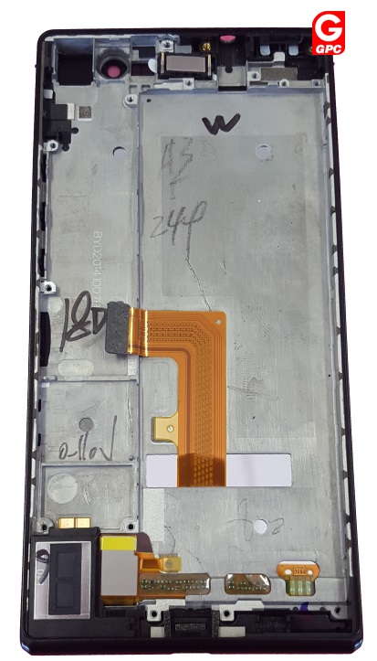 Huawei Ascend P7 LCD Display + Touchscreen + Frame  Black