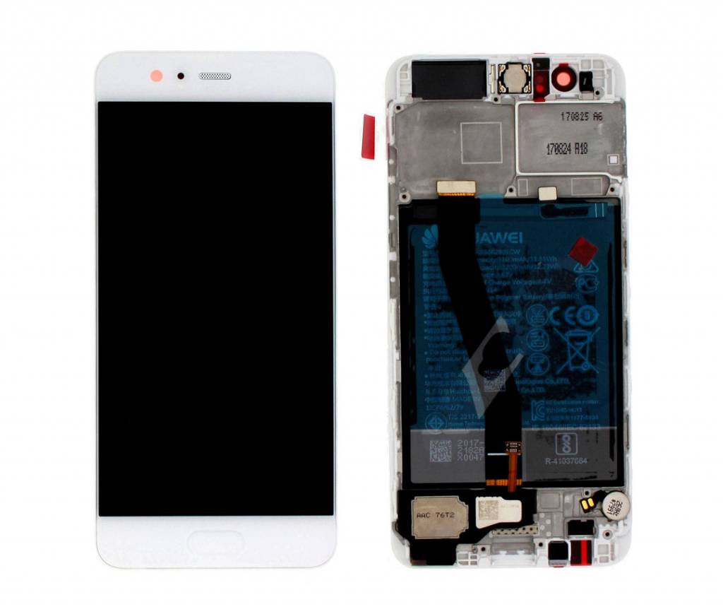 Huawei P10 LCD Display + Touchscreen + Frame Incl. Battery and Parts 02351DQN;02351GVS;02351ENH White