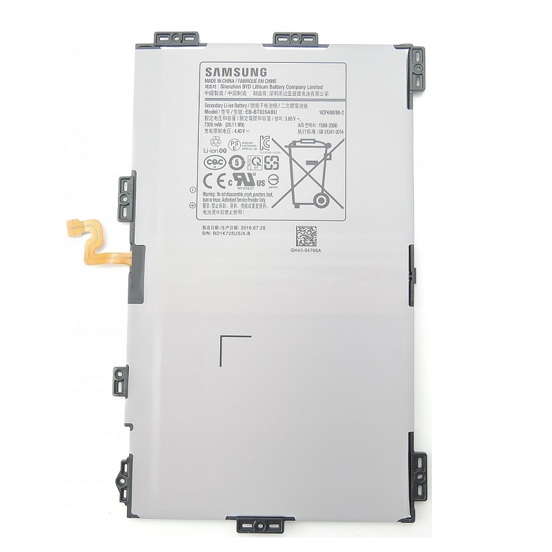 Samsung SM-T830 Galaxy Tab S4 10.5 (Wi-Fi)/SM-T835 Galaxy Tab S4 10.5 (4G/LTE) Battery EB-BT835ABU, 7300 mAh - GH43-04830A 