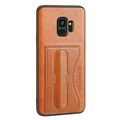 Kanjian Samsung G960F Galaxy S9 - Business Card Backcover Slot Leather - Brown