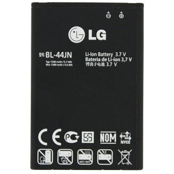 LG Optimus L3 (E400)/Optimus Black (P970)/Optimus L5 (E610)/Optimus Sol (E730)/Optimus Pro (C660) Battery BL-44JN - 1500 mAh 