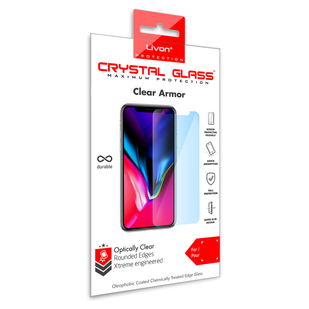 Livon Apple iPhone X/iPhone XS/iPhone 11 Pro Tempered Glass Clear Armor - 0.33mm - 2.5D