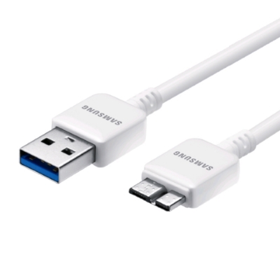 Samsung Data Micro USB Cable 3.0/21 Pin - White - 100cm (Bulk) - ET-DQ10Y0WE