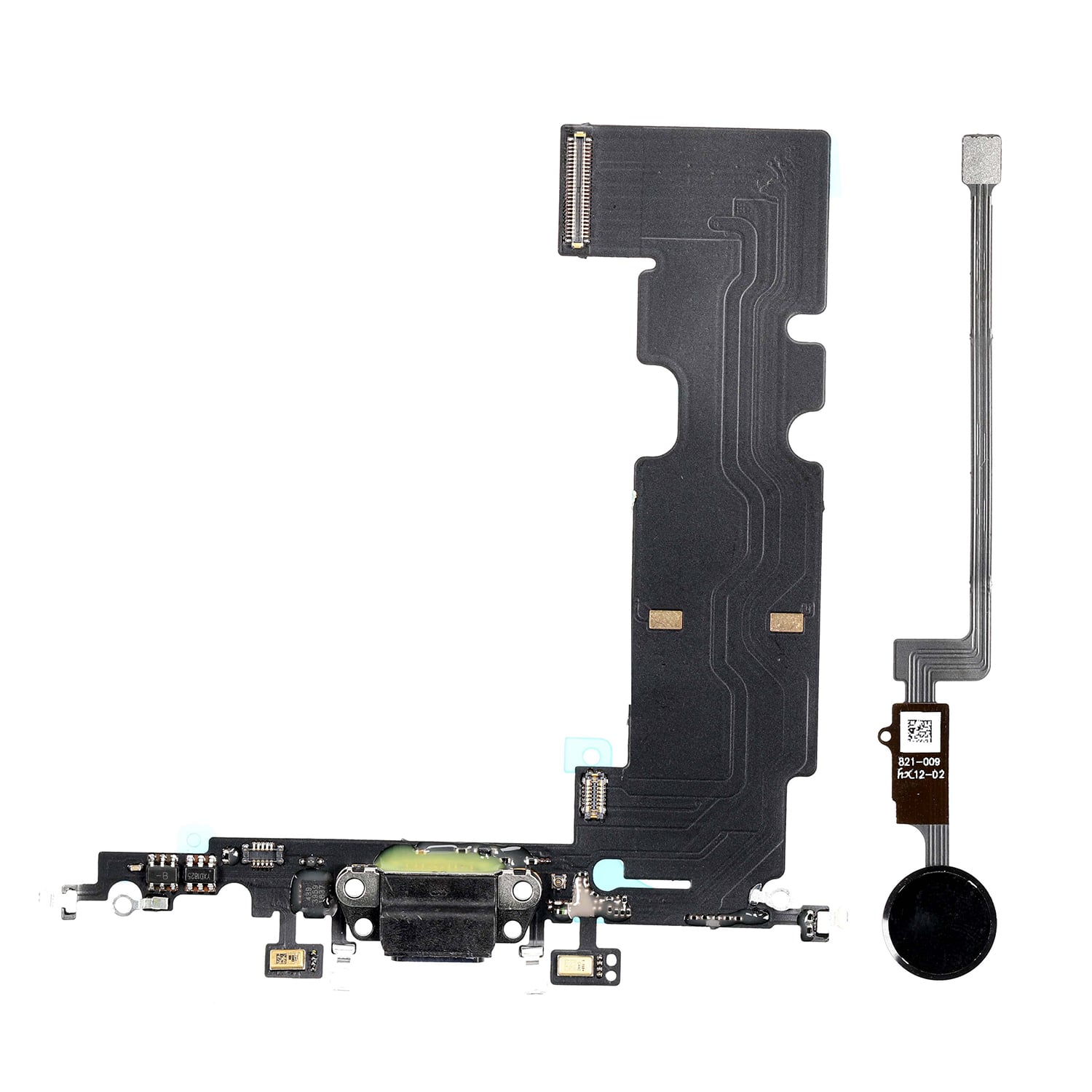 Apple iPhone 8 Plus Charge Connector Flex Cable With Home Button Return Solution Black