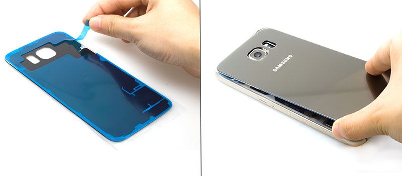 Samsung G920F Galaxy S6 Backcover GH82-09825A; GH82-09706A; GH82-09548A Black