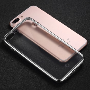 Fshang iPhone 7/iPhone 8/iPhone SE (2020) TPU Case - Soft Plating - Silver