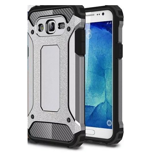 Samsung Fashion Case G925F Galaxy S6 Edge Hard Case - Super Defender Series - Silver