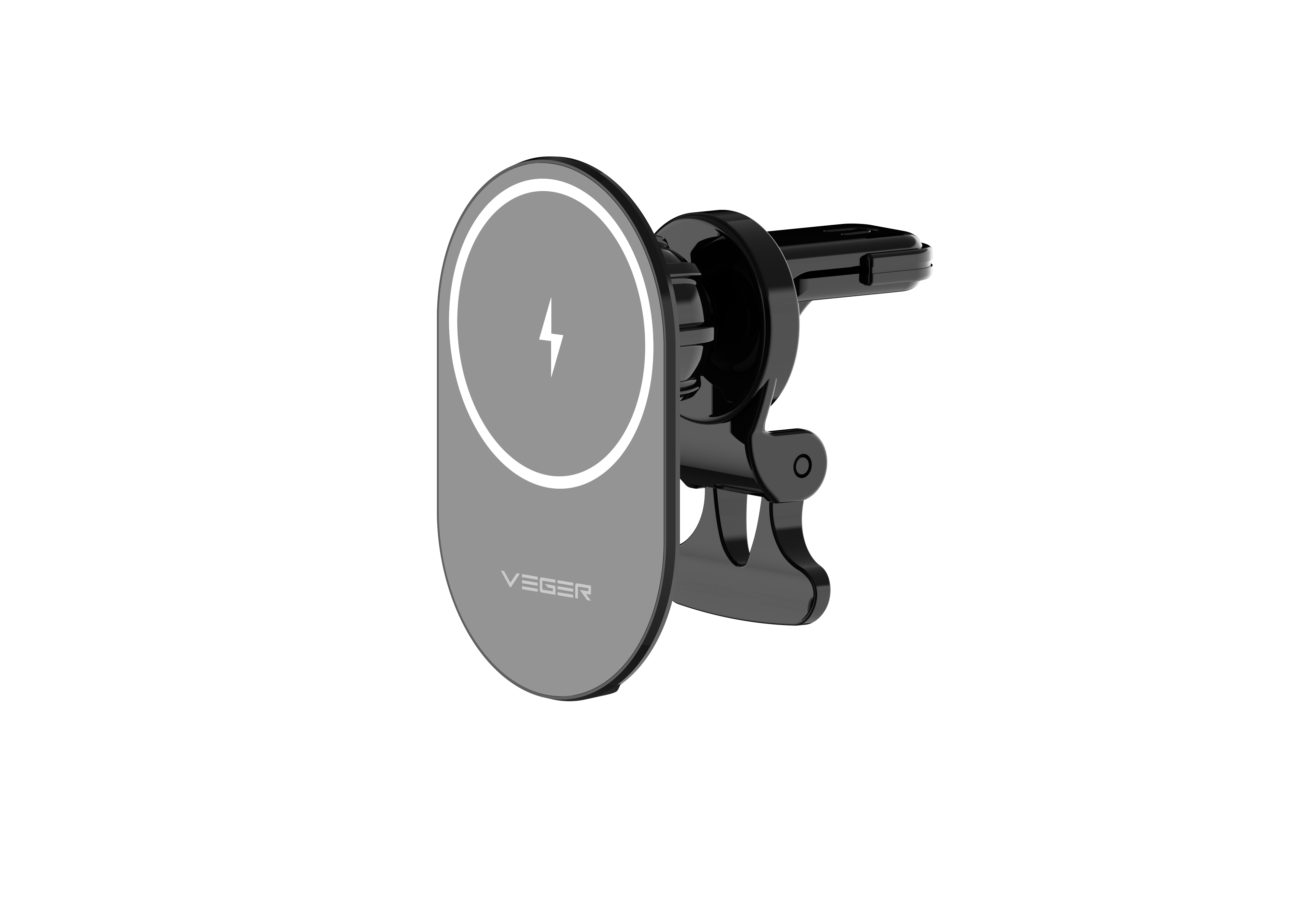 Veger Y38 Wireless Magnetic Car Charger- 15W Fast Charging - Ultra-Thin - Black